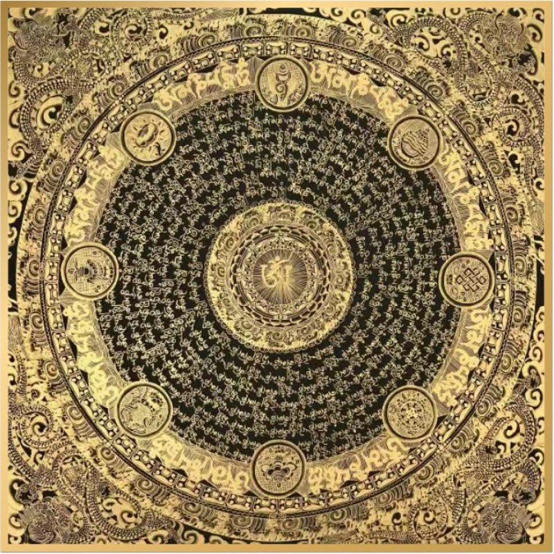 风水画: 唐卡六字真言